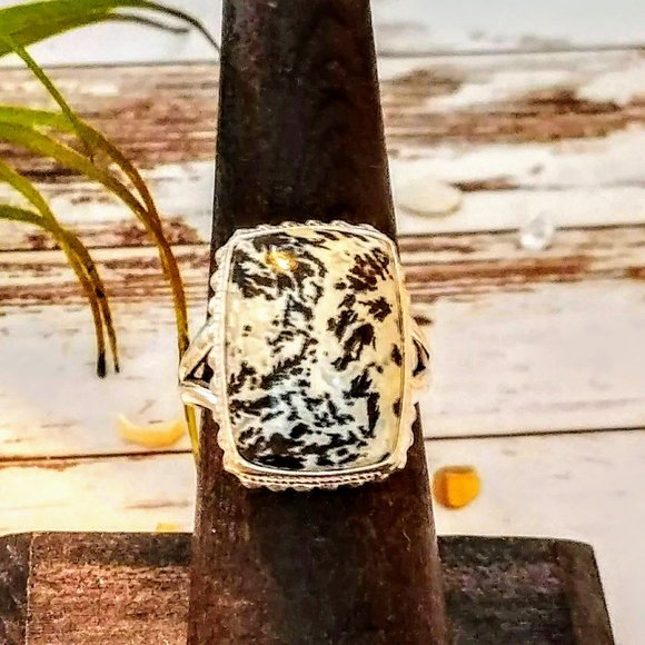 Medicine Bow Plume Agate Ring - Picture 2 of 7